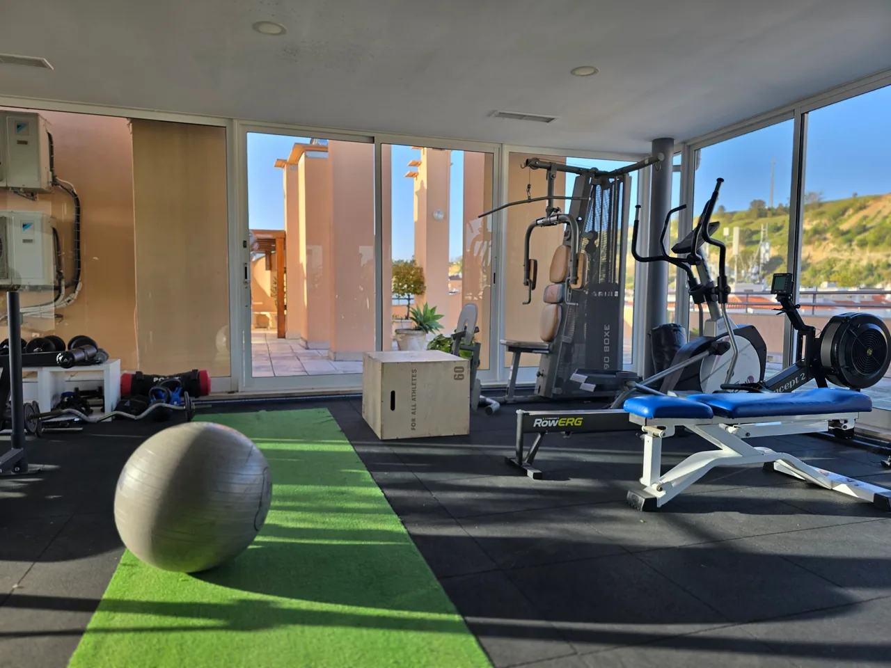 Gym with views