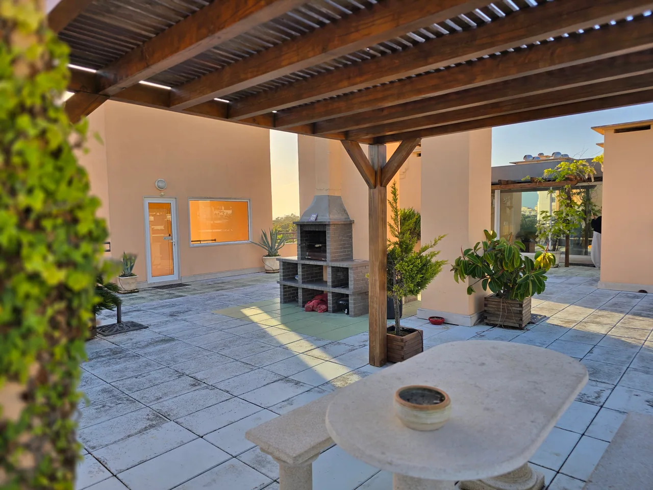 BBQ terrace under pergola
